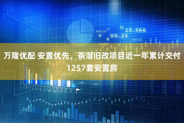 万隆优配 安置优先，茶滘旧改项目近一年累计交付1257套安置房